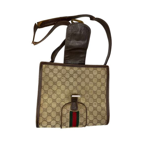 Gucci Monogram GG Canvas Shoulder Bag And Tote Parts Hardware Intact Project - Picture 15 of 15